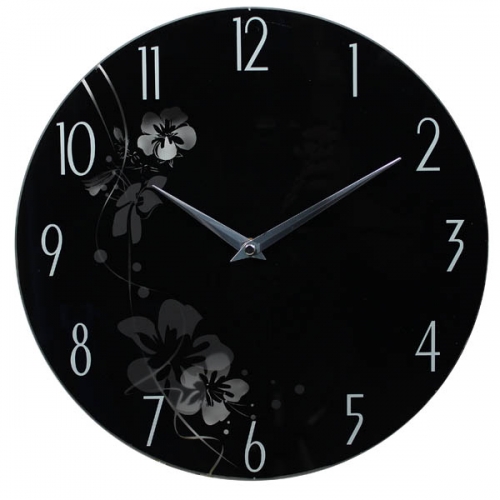 Glass wall clock