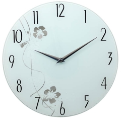 Glass wall clock