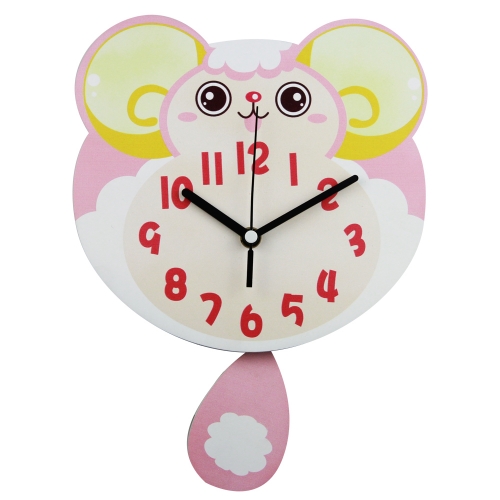 MDF animal design cartoon wall clock