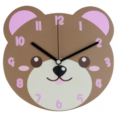 MDF animal design cartoon wall clock