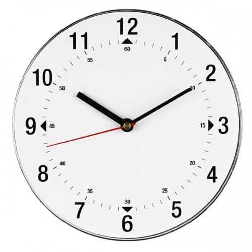 Frameless simple plastic wall clock
