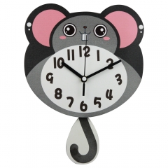 MDF animal design cartoon wall clock