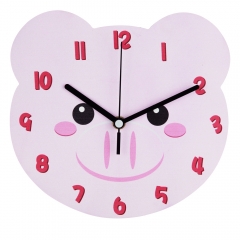 MDF animal design cartoon wall clock