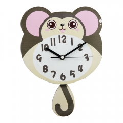 MDF animal design cartoon wall clock