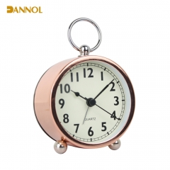 Small Size Bedside Metal Table Alarm Clock