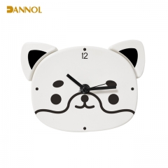 Cute animal shaped plastic wall clock and table clock 2 in 1