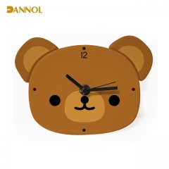 Cute animal shaped plastic wall clock and table clock 2 in 1