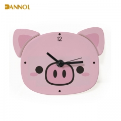 Cute animal shaped plastic wall clock and table clock 2 in 1