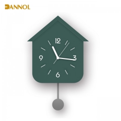 House shaped pendulum wall clock