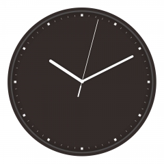 Slim frame plastic wall clock