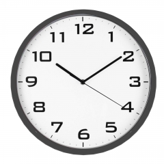 Slim frame plastic wall clock