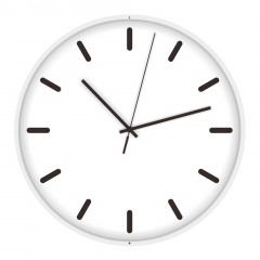 Slim frame plastic wall clock