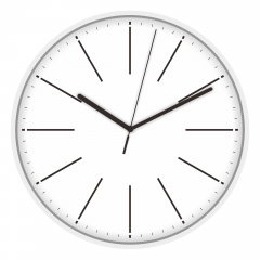 Slim frame plastic wall clock