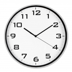 Slim frame plastic wall clock