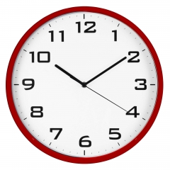 Slim frame plastic wall clock