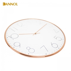 Slim Frame Rose Gold Metal wall clock