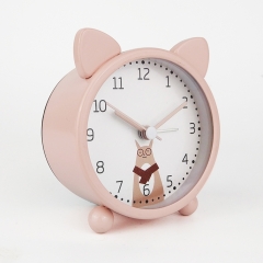 Cartoon Animal Metal Table Alarm Clock