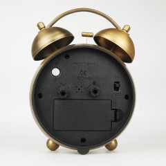 Domed Glass Lens Metal Alarm Clock