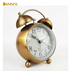 Domed Glass Lens Metal Alarm Clock