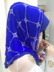 Gauze hot drilling 10 colors women instant hijab-TJ2990