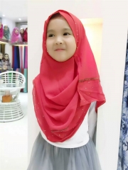 19 colors in stock Kids chiffon hijab-TJ2994