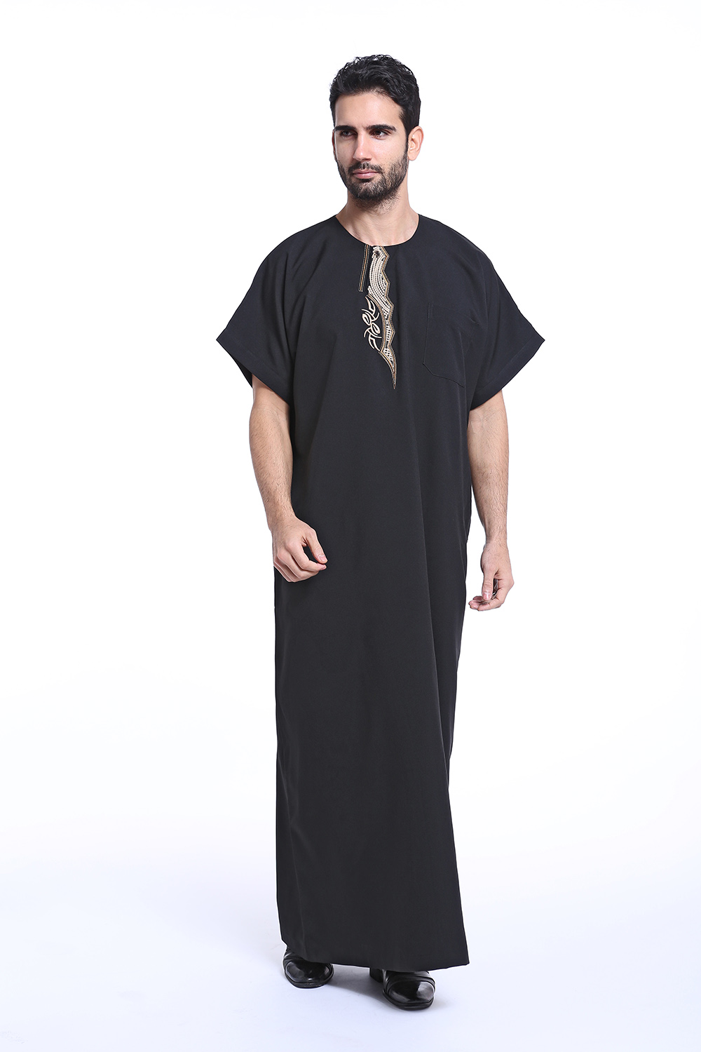 Wholesale solid color islamic dubai men's abayaLR801,MEN ABAYA