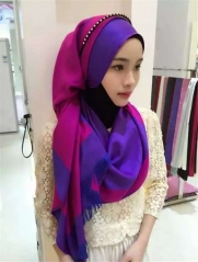 Colorful chiffon 5 colors long scarf hijab-TJ3011