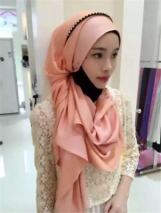Colorful chiffon 5 colors long scarf hijab-TJ3011