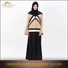 Patch color dubai kimono front open abaya-LR05