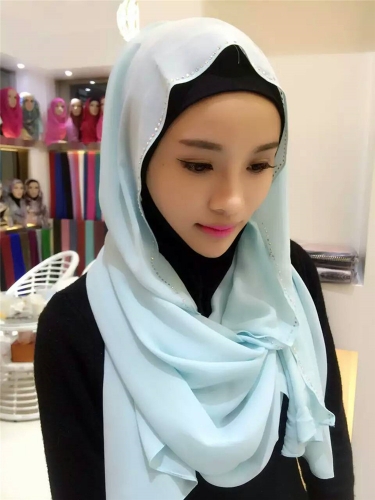 Pereal chiffon plain 16 colors square scarf-TJ2997