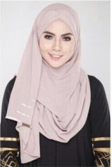 New design one piece heavy chiffon 5 colors instock hijab shawl-TJ3038