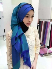 Colorful chiffon 5 colors long scarf hijab-TJ3011