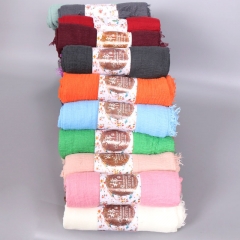 Cotton scarf 45 colors in stock-TJ0309
