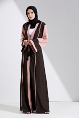 Muslim special color open abaya-LR55