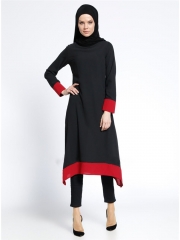 Simple design muslim women top dress blouse-LR67