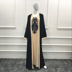 Comfortable cotton abaya models dubai muslim dress-LR71