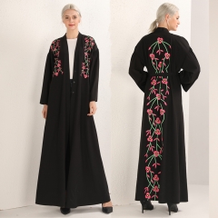 latest design printing flower muslim dress LR199