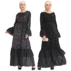 new model abaya shinning sequin material LR198