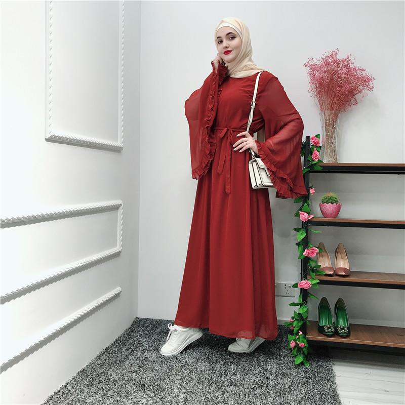 Latest Design Chiffon Muslim Dress Lr238dresses