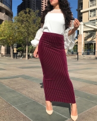 Velvet Muslim Long Skirts SK9024