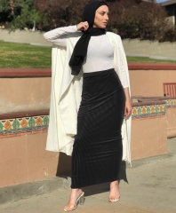Velvet Muslim Long Skirts SK9024
