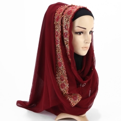9 colors Pearl Chiffon Hijab TJ0348