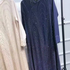 shining diamonds Muslim open abaya LR308