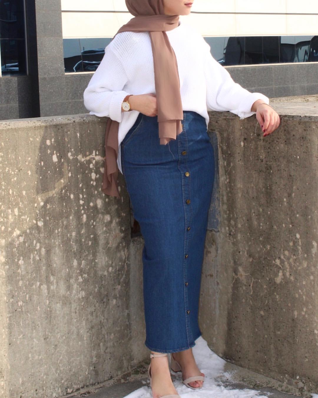 New fashion high quality Muslim Denim Skirt