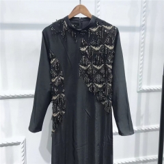 tassel open abaya-LR299