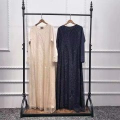 shining diamonds Muslim open abaya LR308