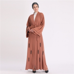 Dubai turkish muslim kimono open long abaya