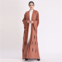 Dubai turkish muslim kimono open long abaya