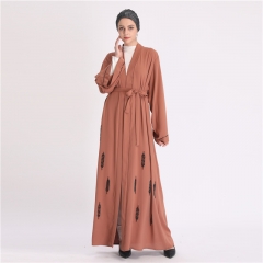 Dubai turkish muslim kimono open long abaya