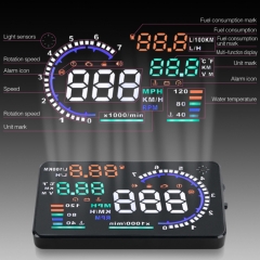 A8 Hot selling 5.5 Inch Multi-color OBD2 HUD Head Up Display